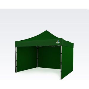 BRIMO Tente de marché 3x3m Gratuit : 3pc parois pleines, 8 sardines de tente et housse de protection + Garantie de 5 ans! vert