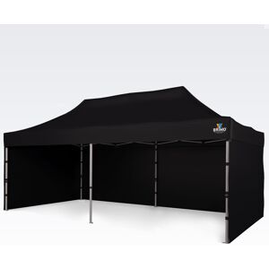 BRIMO Tonnelle pliant 3x6m Gratuit : 3pc parois pleines, 12 sardines de tente et housse de protection + Garantie de 5 ans! noir