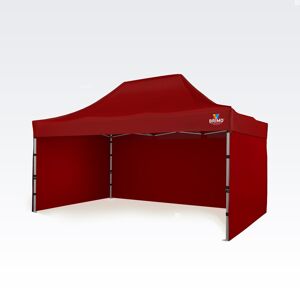 BRIMO Tente pliant 3x4,5m Gratuit : 3pc parois pleines, 8 sardines de tente et housse de protection + Garantie de 5 ans! rouge