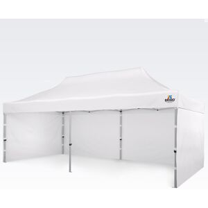 BRIMO Tente de jardin pliante 3x6m Gratuit : 3pc parois pleines, 12 sardines de tente et housse de protection + Garantie de 5 ans! blanc