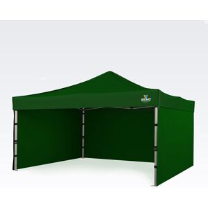 BRIMO Tente Promo 4x4m Gratuit : 3pc parois pleines, 8 sardines de tente et housse de protection + Garantie de 5 ans! vert