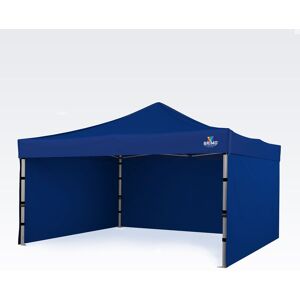 BRIMO Tente Promo 4x4m Gratuit : 3pc parois pleines, 8 sardines de tente et housse de protection + Garantie de 5 ans! bleu