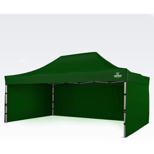 BRIMO Tente publicitaire 4x6m Gratuit : 3pc parois pleines, 8 sardines de tente et housse de protection + Garantie de 5 ans! vert