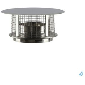 Chapeau pare pluie avec grillage anti-oiseaux CPOI pour elements Therminox Poujoulat Ø80 a Ø250