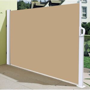 CÔTÉ STORE Stores lateral paravent exterieur brise vue pour terrasse - Armature blanc - 1,8 x 3,5 m - Dune