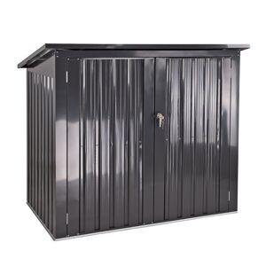 Dema Abri rangement de jardin / Cache poubelle métallique 2 x 240 litres