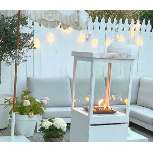 Foyer exterieur chauffant jardin Sunwood Marino - Blanc