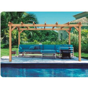 Pergola jardin adosse en bois : VALENCIA : 400 x 300 cm