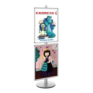 Edimeta Présentoir Visual-Displays® avec 2 cadres 60x80 cm