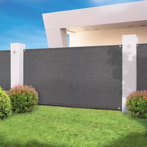 IDMarket Brise vue gris 1,8 m x 10 m occultant 300 g m²