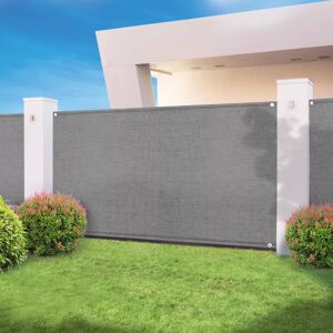 IDMarket Brise-vue gris clair 1,5 m x 10 m occultant 300 g/m²