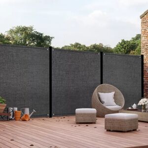 IDMarket Brise vue gris 2 m x 10 m occultant 400 g/m²