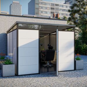 Everbox Abri de jardin modulaire isolé 3x3m profils noirs - plancher inclus - Everbox