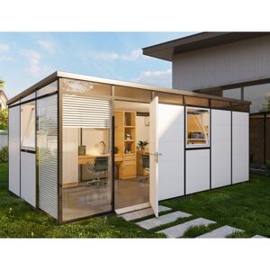 Abri de jardin modulaire isole 6x3m profils noirs - plancher inclus - Everbox
