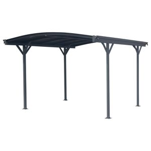 X-Metal Carport en aluminium anthracite 3x3,63m et polycarbonate 6mm X-METAL