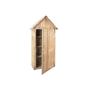 Forest-Style Armoire de jardin en bois l.93 x P.60 x H.193 cm ep.15 mm - Wissant - Publicité