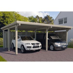 Carport Bois Optima Duo 2 Voitures (Plusieurs Tailles)