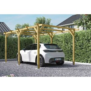 Forest-Style Carport en bois de pin traité autoclave 15,4 m² - Henri - Publicité