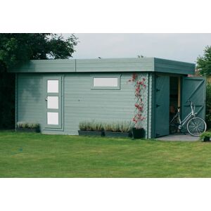 Solid Garage Bois Moderne 40 mm (358x538cm) - Publicité