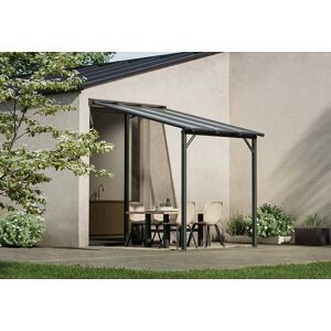 Pergofrance Pergola adossée en aluminium et polycarbonate Harmonie – 6 m² - Publicité