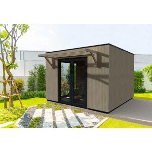 Décor et Jardin Studio de jardin modulable en bois de sapin brut Como 13 m² - Publicité