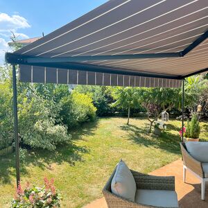 SUNNY INCH ® Poteaux télescopiques pour store banne - Anthracite