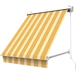 SUNNY INCH ® Store de fenêtre à projection avec coffre - 140 x 70 cm - Jaune rayé