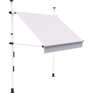 SUNNY INCH ® Store a projection autoportant sans percage - 250 x 150 cm - Terrasse ou balcon - Écru