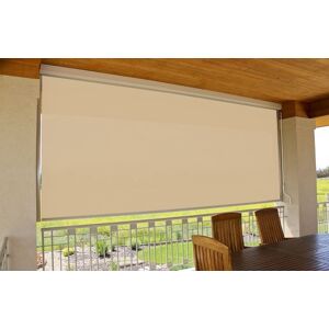 SUNNY INCH ® Store vertical enrouleur exterieur pour terrasse ou balcon - Blanc laque - Dune - 1,8 x 2,5 m