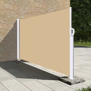 SUNNY INCH ® Stores lateral paravent exterieur brise vue pour terrasse - Armature blanc - 1,6 x 3,5 m - Dune