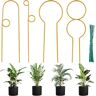 ? 4PCS Treillis pour Plantes en Pot, Treillis Plantes Grimpantes en M¿¿tal, avec 20 Serre-cables, Support de Plantes Grimpantes pour Plantes Grimpantes Plantes D'int¿¿rieur Plantes en Pot