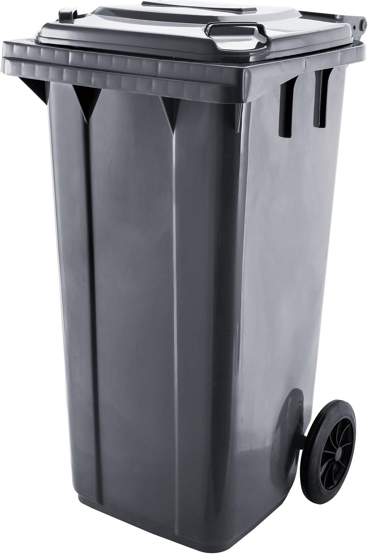 Bc-elec - GX-009A Poubelle extérieure 100 litres, conteneur à déchets 100L sur roues 48x55x81cm, gris