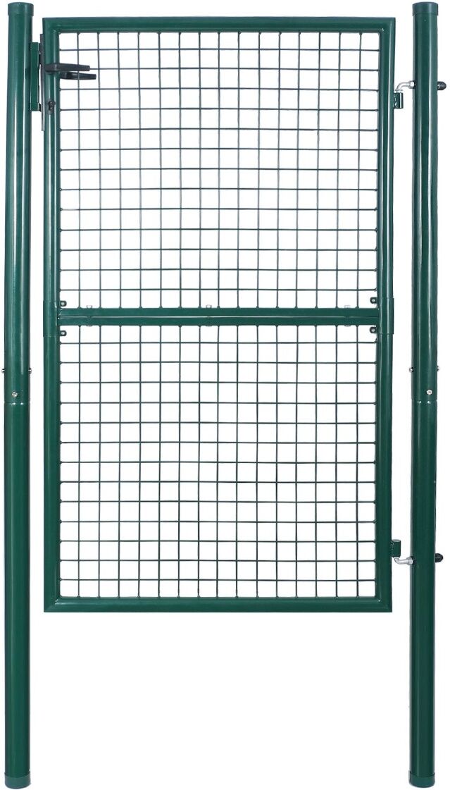 Bc-elec - HMGD-3 Barrière de jardin, Portillon de jardin 106x150cm vert, Porte de jardin, Portail de clôture