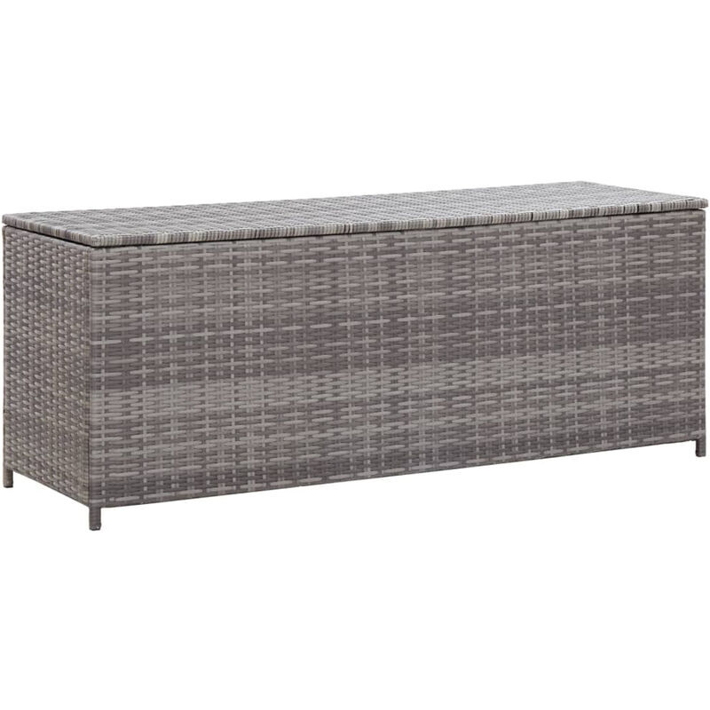 ASUPERMALL Boite de rangement de jardin Gris 120x50x60 cm Resine tressee