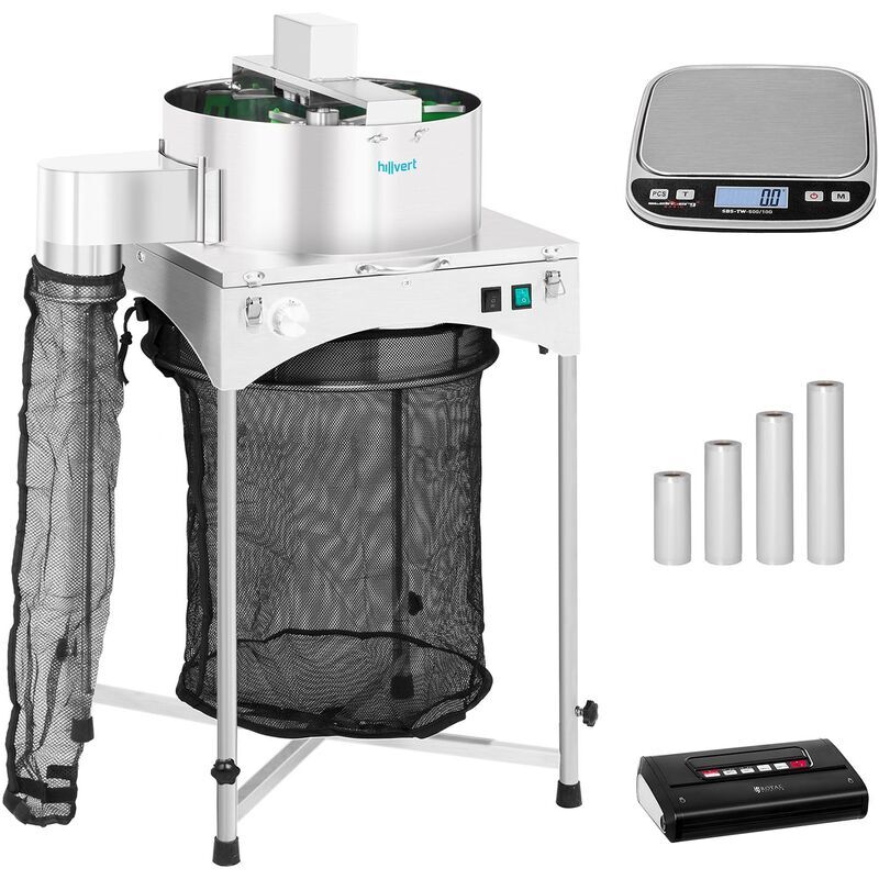 HILLVERT Machine à manucurer électrique Set Effeuilleuse Mise Sous Vide Balance Sac 130 W