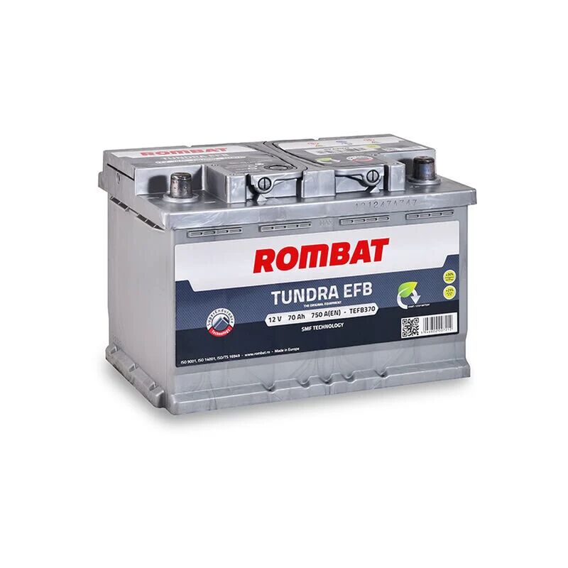 ROMBAT Batterie voiture Tundra EFB TEFB370 12V 70Ah 750A - Rombat