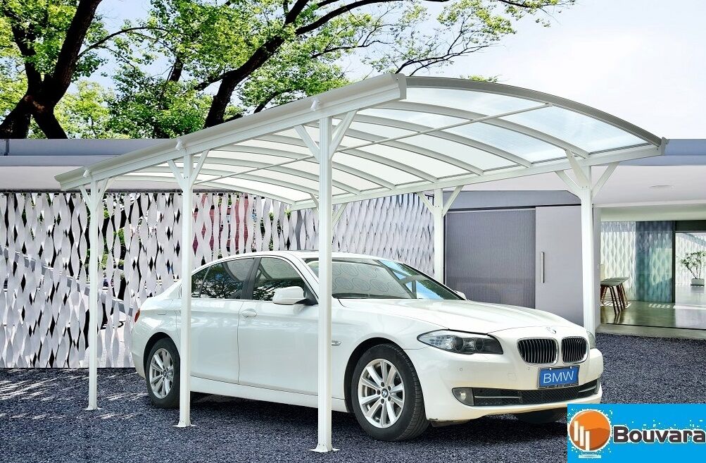 Bouvara Carport aluminium blanc 5x3 m