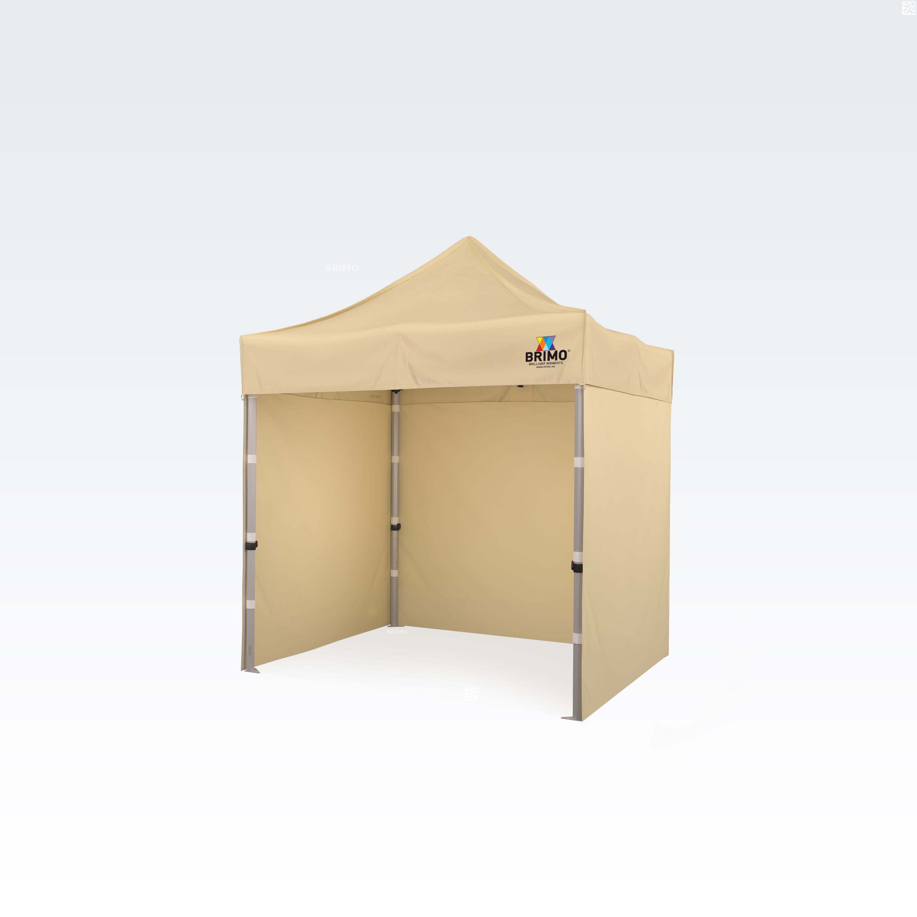 BRIMO Tentes pliantes 2x2m Gratuit : 3pc parois pleines, 8 sardines de tente et housse de protection + Garantie de 5 ans ! beige