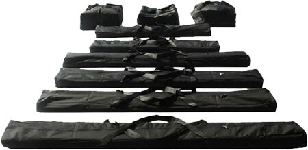 Intent24.fr Set de housses pour tentes 4 480g/m² Tissu Oxford noir