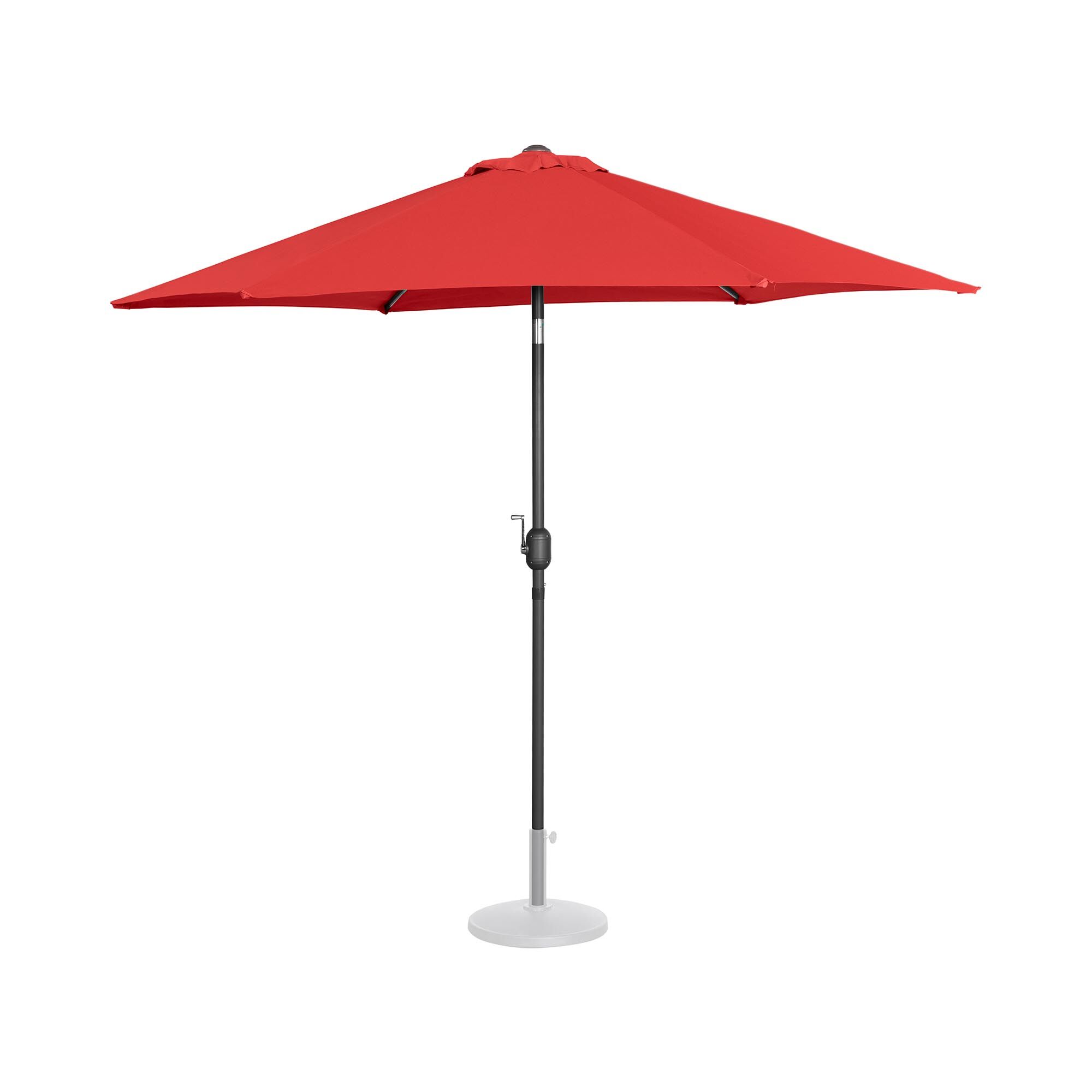 Uniprodo Large Outdoor Umbrella - red - hexagonal - Ø 270 cm - tiltable