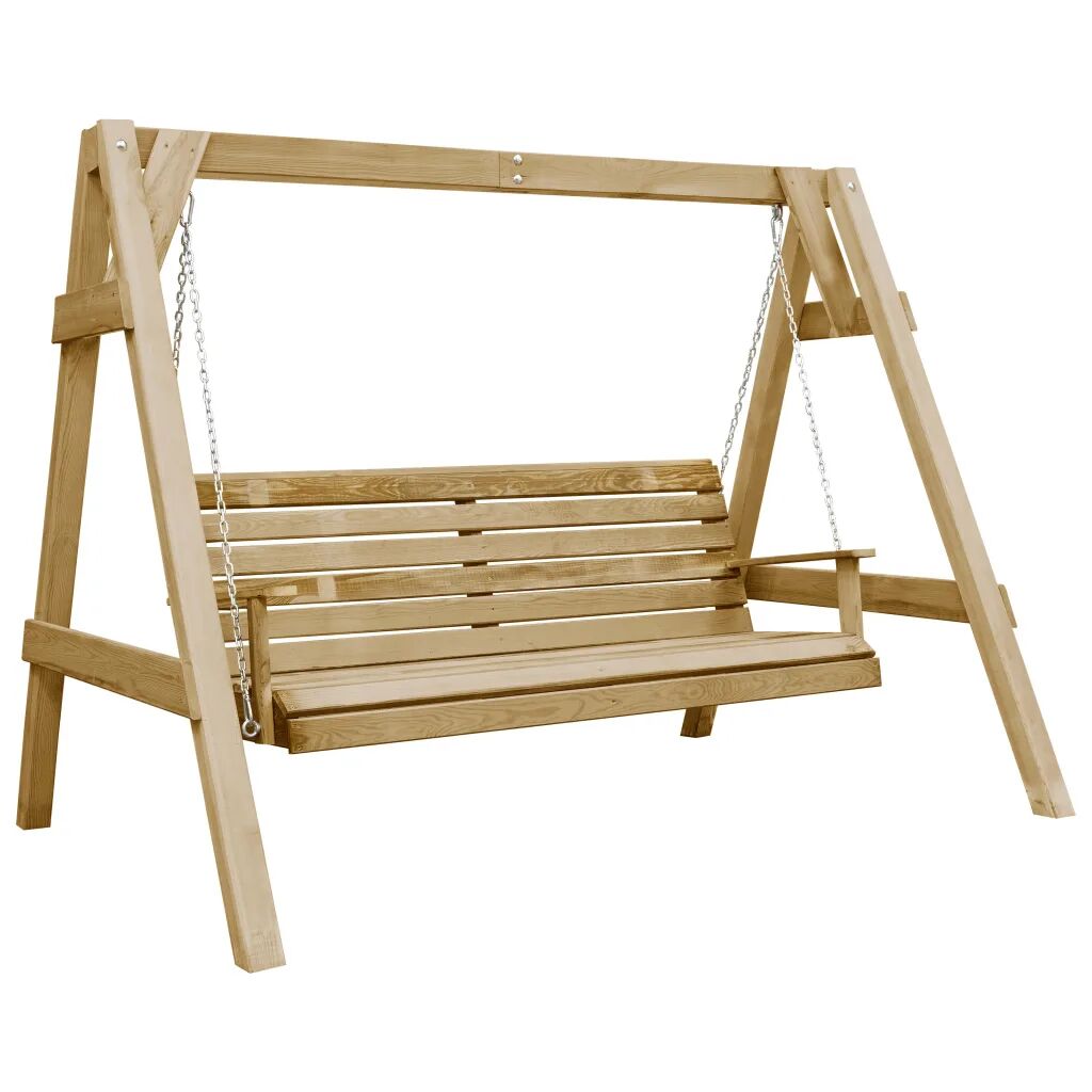 vidaXL Garden Swing Bench Impregnated Pinewood 205x150x157 cm