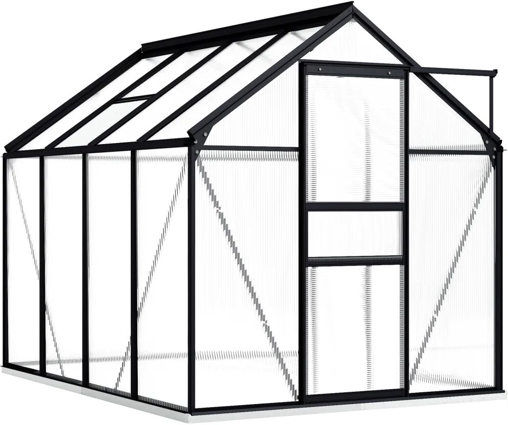 vidaXL Greenhouse with Base Frame Anthracite Aluminium 4.75 m²