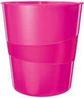 Leitz WOW 5278 metallic pink wastepaper bin