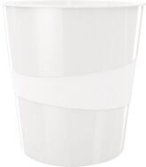 Leitz WOW 5278 metallic white wastepaper bin