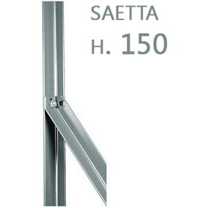 NextradeItalia 10pz Saetta Di Sostegno A L H 150 Cm 25x25x3 Mm Zincata Per Paletti In Ferro A T Da H 175 E 200 Recinzioni Da Giardino