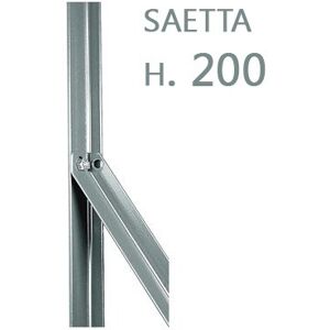 NextradeItalia 10pz Saetta Di Sostegno A L H 200 Cm 25x25x3 Mm Zincata Per Paletti In Ferro A T Da H 225 E 250 Recinzioni Da Giardino