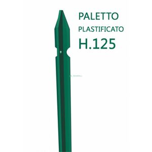 NextradeItalia 10pz Paletto A T Altezza 125 Cm Sezione Mm 30x30x3 Plastificato Palo Verde Da Giardino Recinzione In Ferro
