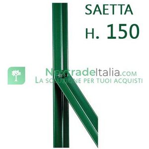 NextradeItalia 10pz Saetta Di Sostegno A L H 150 Cm 25x25x3 Mm Plastificata Per Paletti In Ferro A T Da H 175 E 200 Recinzioni Da Giardino