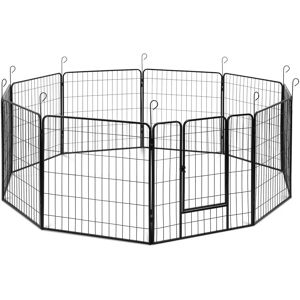 Wiesenfield Recinto per cuccioli - Con porta - 10 elementi - Da interno e da esterno WIE-DP-100