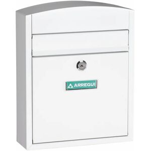 ARREGUI Cassetta postale   Compact formato lettera in acciaio bianco lucido L 24 x P 10 x H 28.5 cm